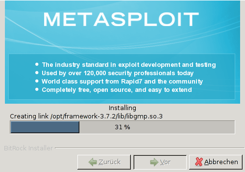 Metasploit Installation: Proceeding Installation