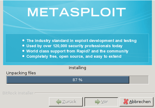 Metasploit Installation: Installation Proceeds without errors